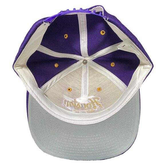 Vtg DeLONG Houston Sports Astros Baseball purple yellow SnapBack Hat Med/Lrg - Picture 6 of 8
